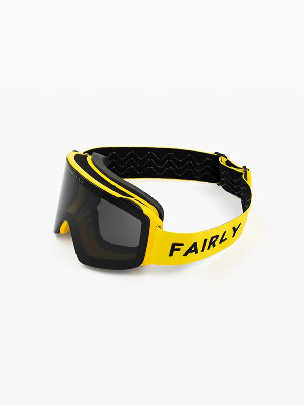 Masque de ski à bandeau jaune